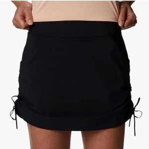 New! Columbia Skort Women's Size Large Black Active Skirt With Shorts